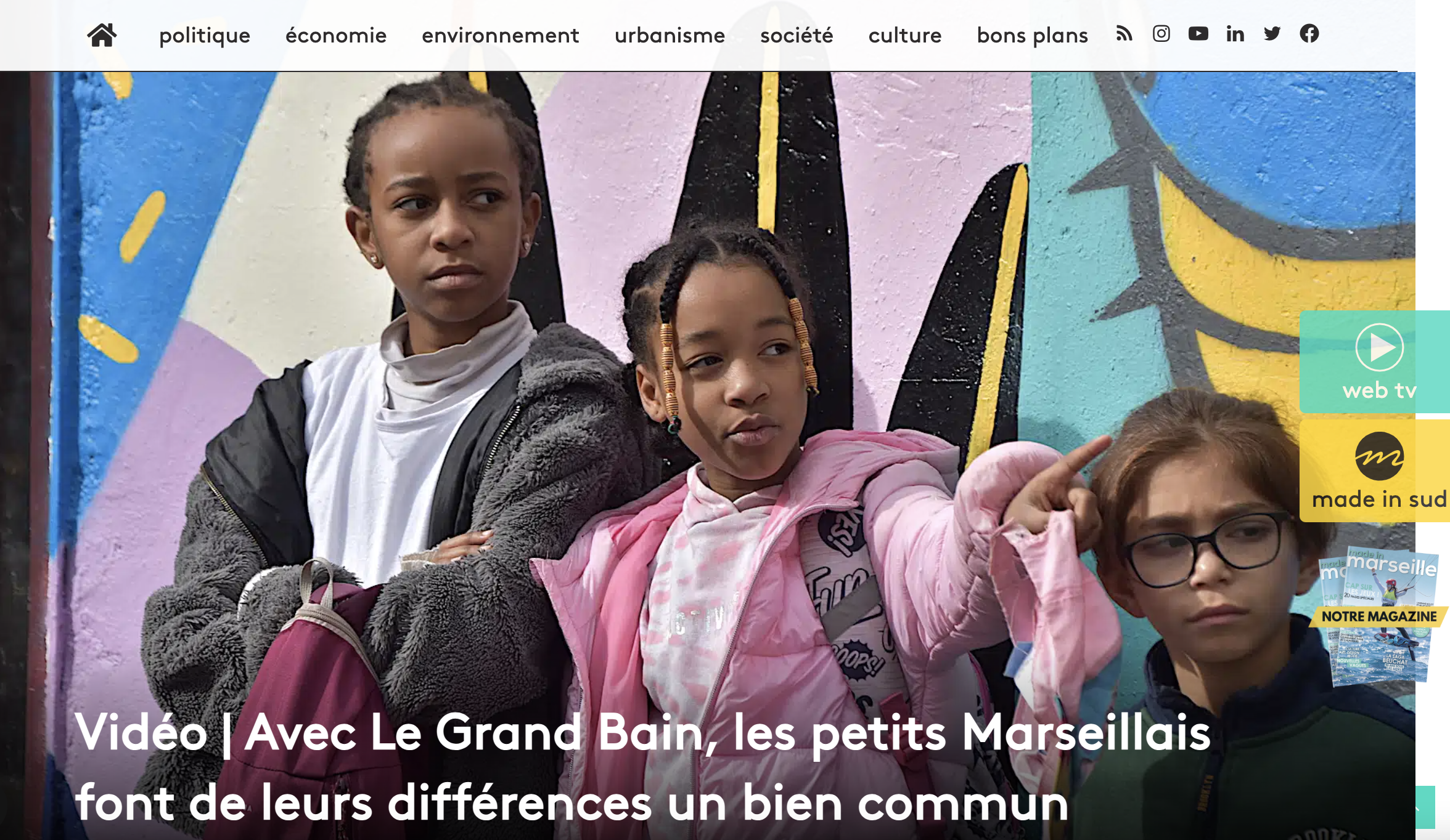 Article presse web Made in Marseille Le Grand Bain Marseille