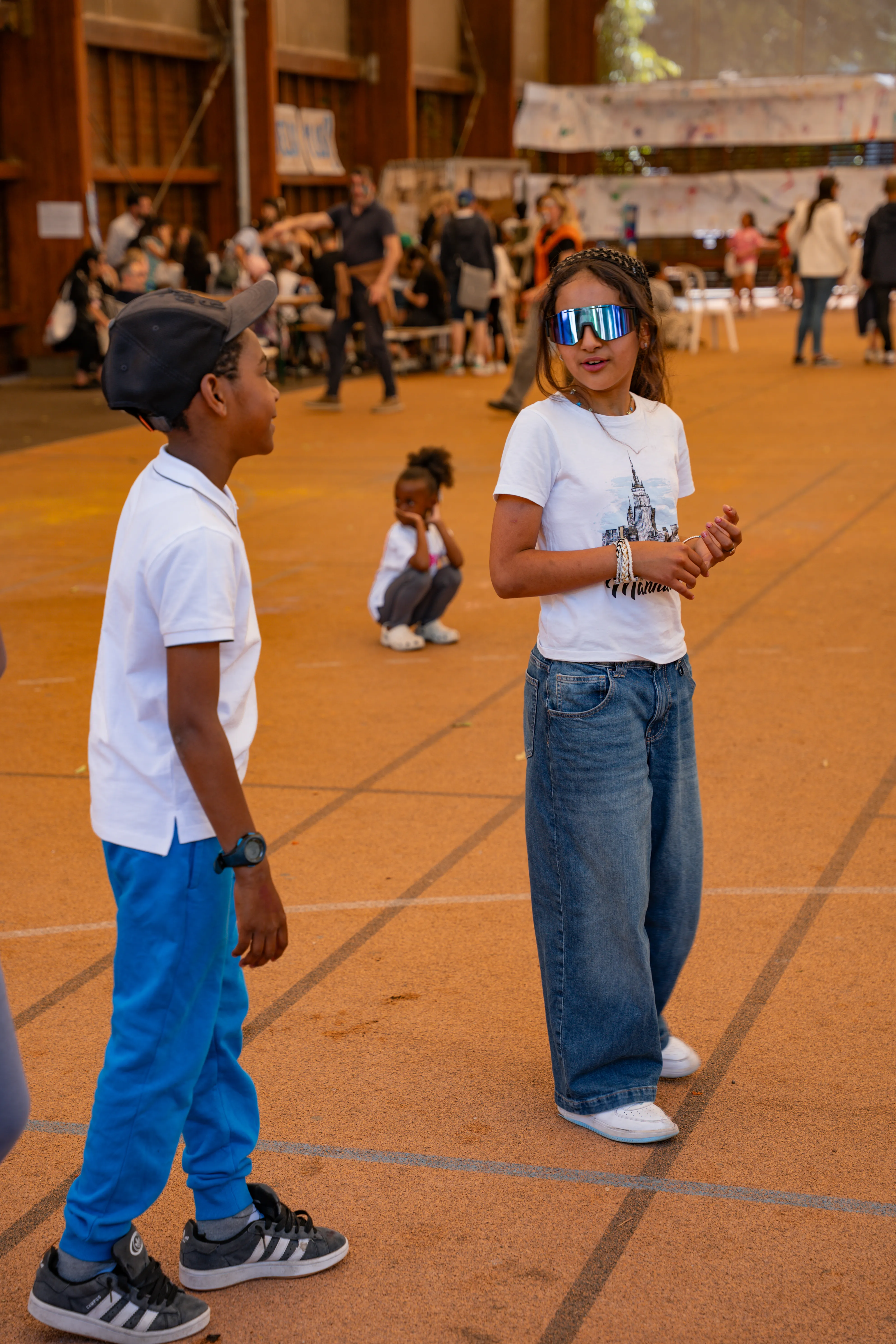 deux enfants au festival Le Grand Bain